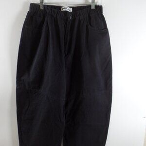 Roucha Black Pants Elastic Waist Wide Leg Womens Size C